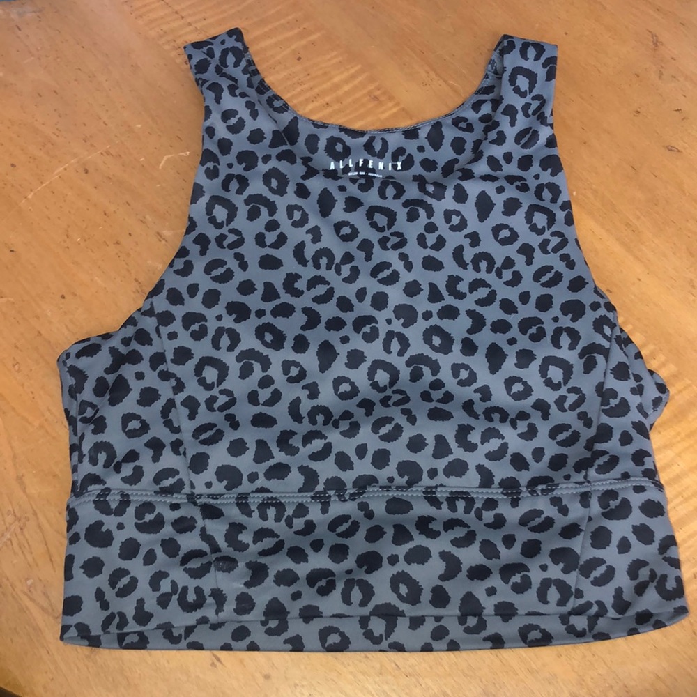 Anthropologie All Fenix Sports Charcoal Leopard Jagger Long Bra size medium bra - Picture 5 of 9